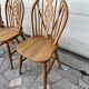 6 chairs bistro windsor wheelback in vintage beech baumann coffee