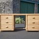 Bamboo desk, large drawer desk with chair, storage, bamboo furniture, interior decoration