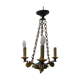 Empire style chandelier, 3 lights, swans