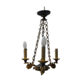 Empire style chandelier, 3 lights, swans
