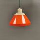 Un lampadaire orange en plastique ABS dur pressé. Danemark années 1970.