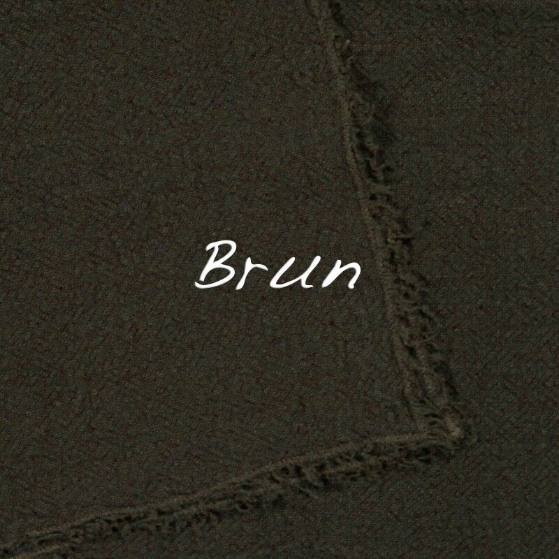 Long cushion in brown raw linen