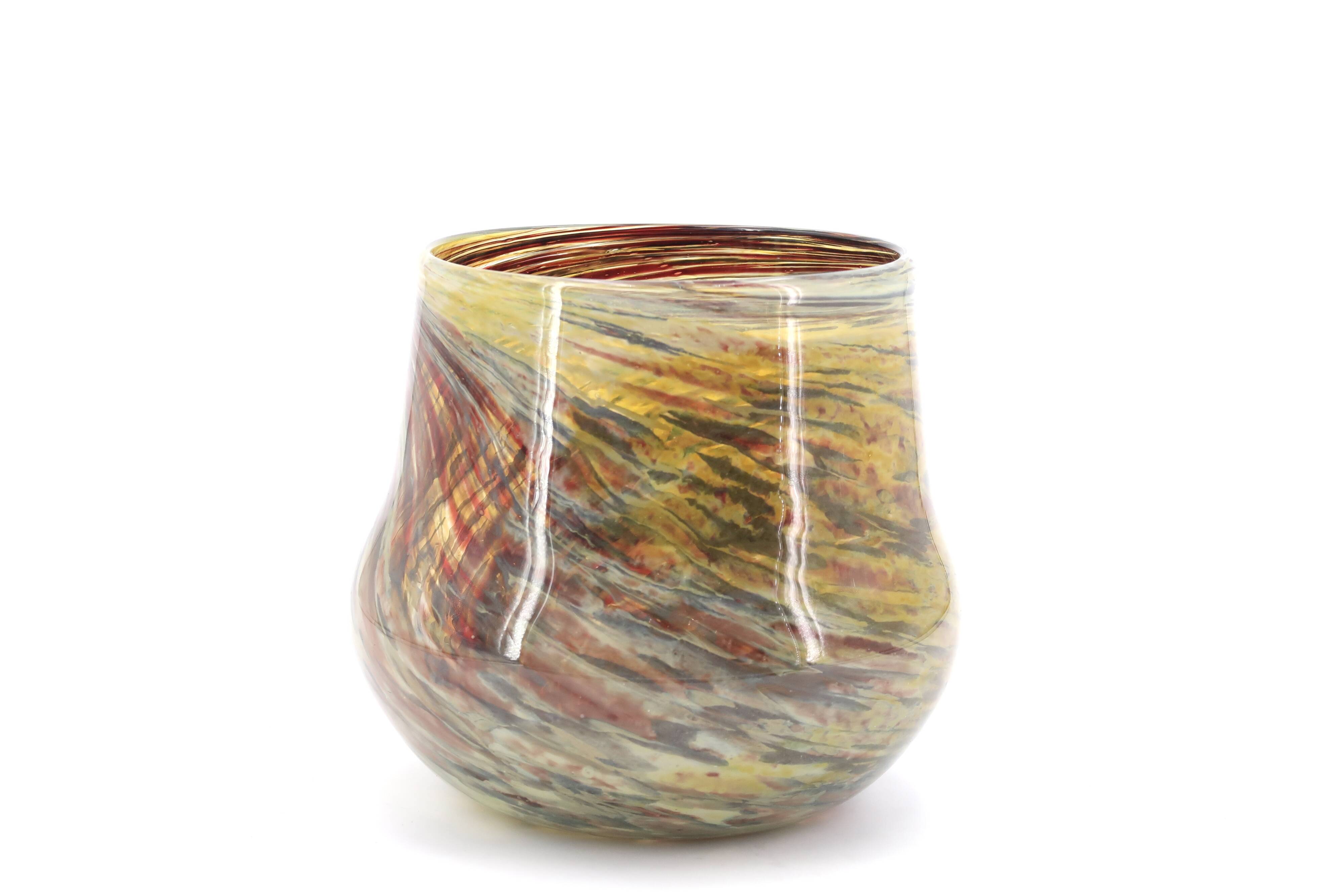 Glass vase by Claude Morin, Dieulefit, 1970s