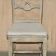 Pair of Swedish-style accent chairs in recycled pine with upholstered seats.