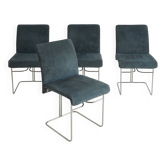 Set of 4 dining chairs by Ernesto Radaelli for Saporiti