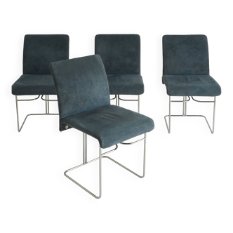 Set of 4 dining chairs by Ernesto Radaelli for Saporiti
