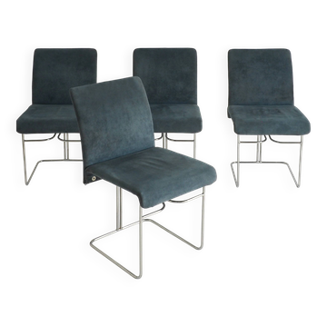 Set of 4 dining chairs by Ernesto Radaelli for Saporiti