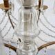 Bronze 8-Light Chandelier with Crystal Pendants
