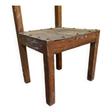 French Wooden Children's Chair, 1st Half Of The 20th Century