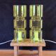 2 Fitz model lamps in yellow glass, Habitat edition.