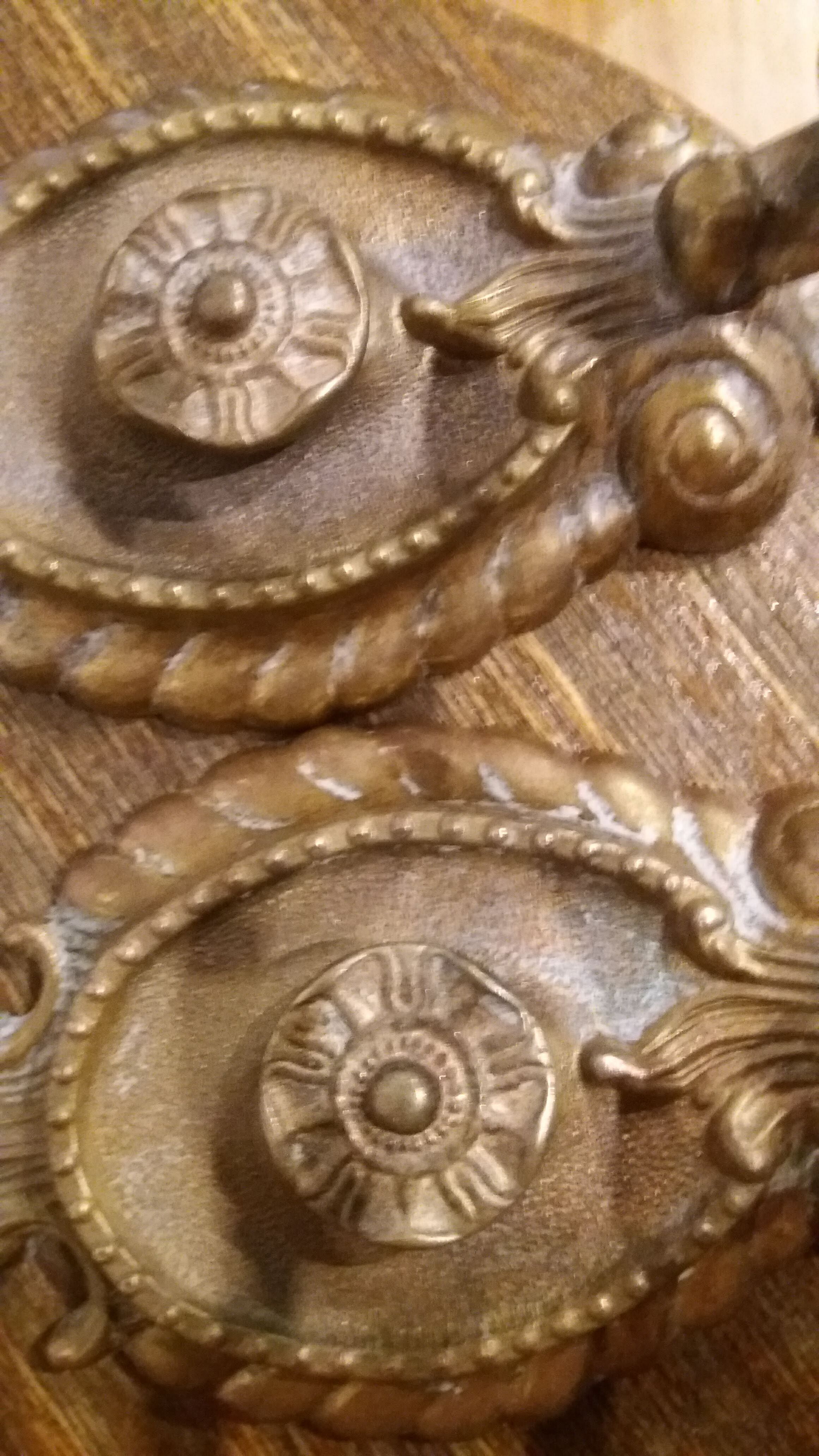 Lot of brass glass door