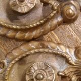 Lot of brass glass door