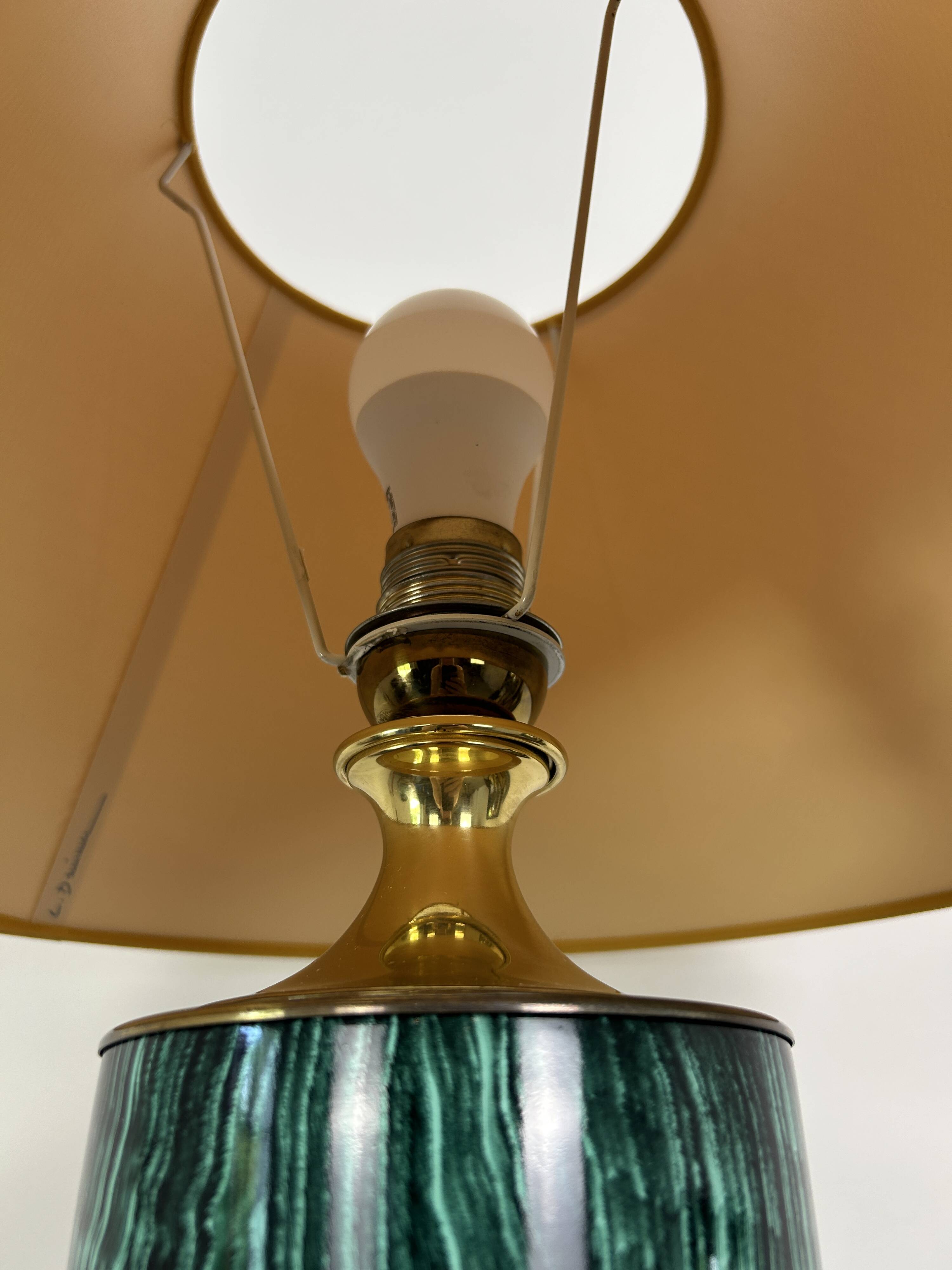 Superb ceramic lamp from the house "Le Dauphin".