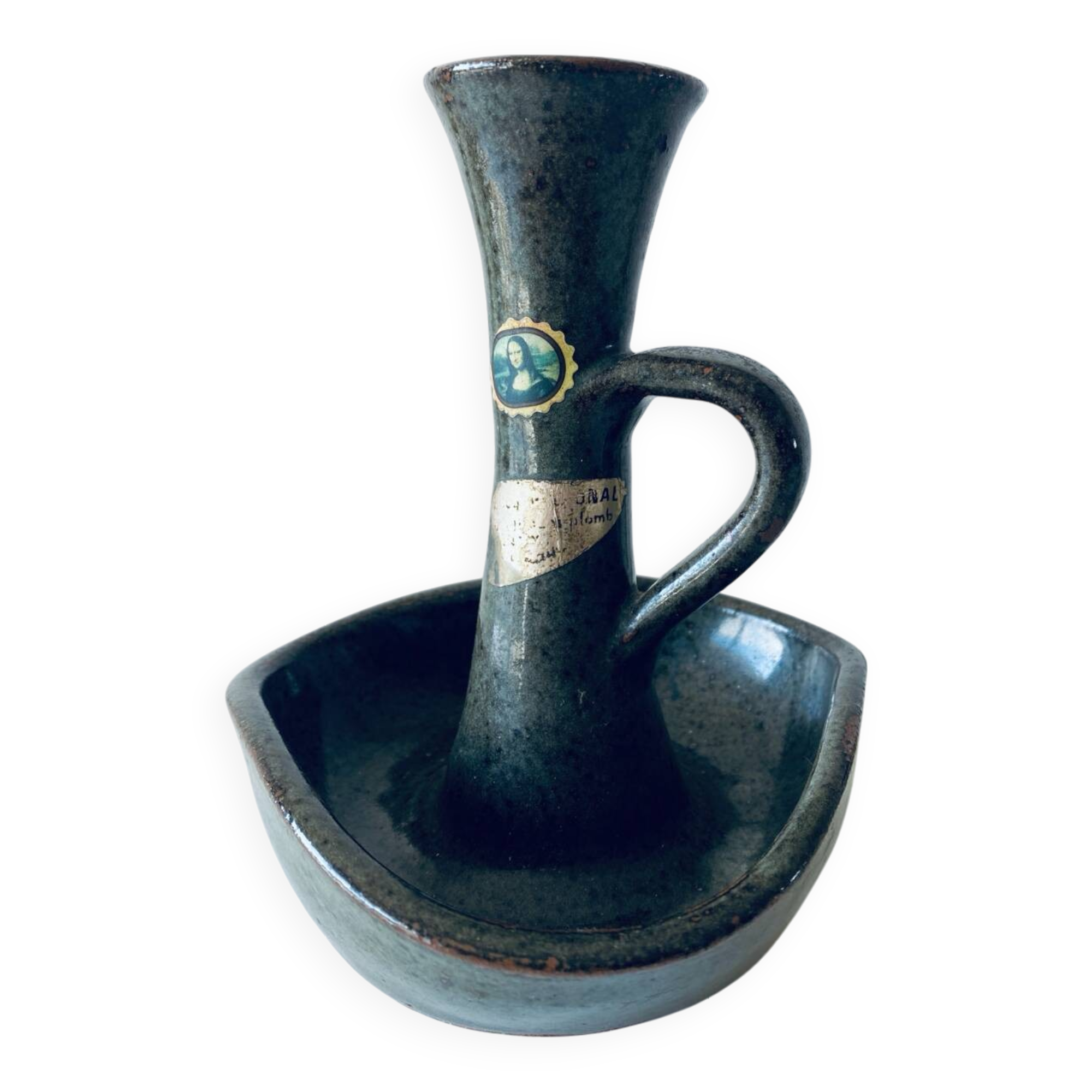 Stoneware candle holder