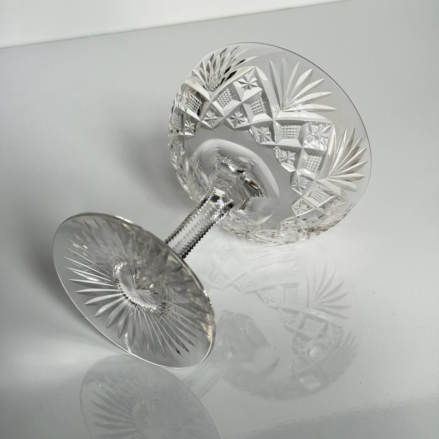 5 Saint-Louis “Gavarni” crystal champagne glasses, early 20th century