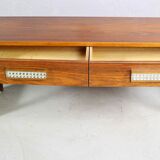 Danish Teak Console and Mirror, 1960s