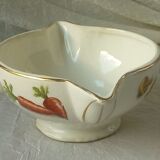 Faience sauce boat decor vegetables 4 seasons