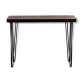 Console en bois massif sur pieds épingles noir
