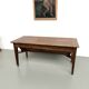 Farm table, old solid oak dough trough, France, around 1920.