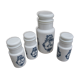 Set of Pots in white opaline