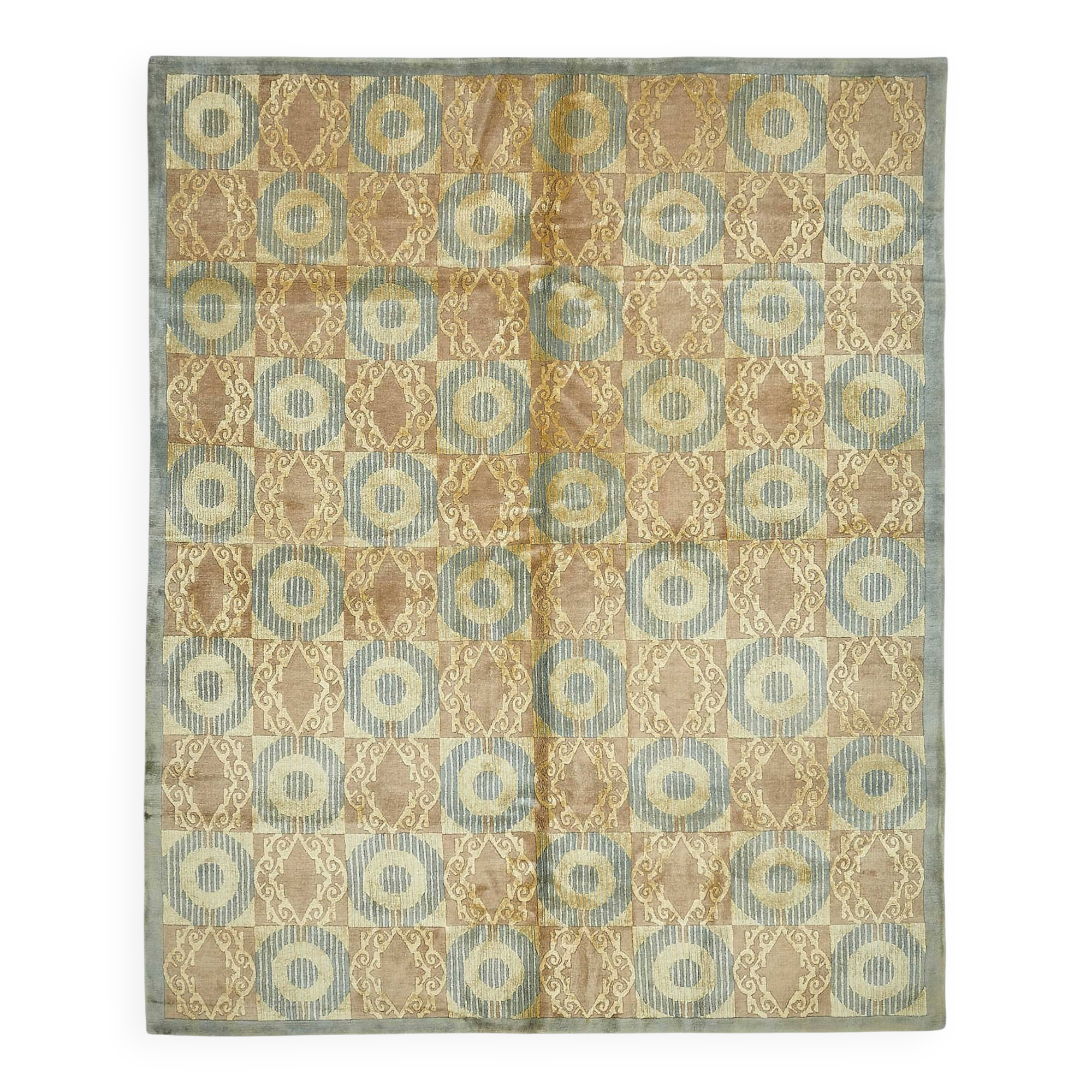 Turkish Handknotted Wool Oushak Rug 240 cm x 302 cm