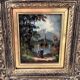 Heinrich berger, original oil painting framed, landscape image