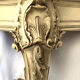 Louis XV style console in gray lacquered wood and marble top, nineteenth