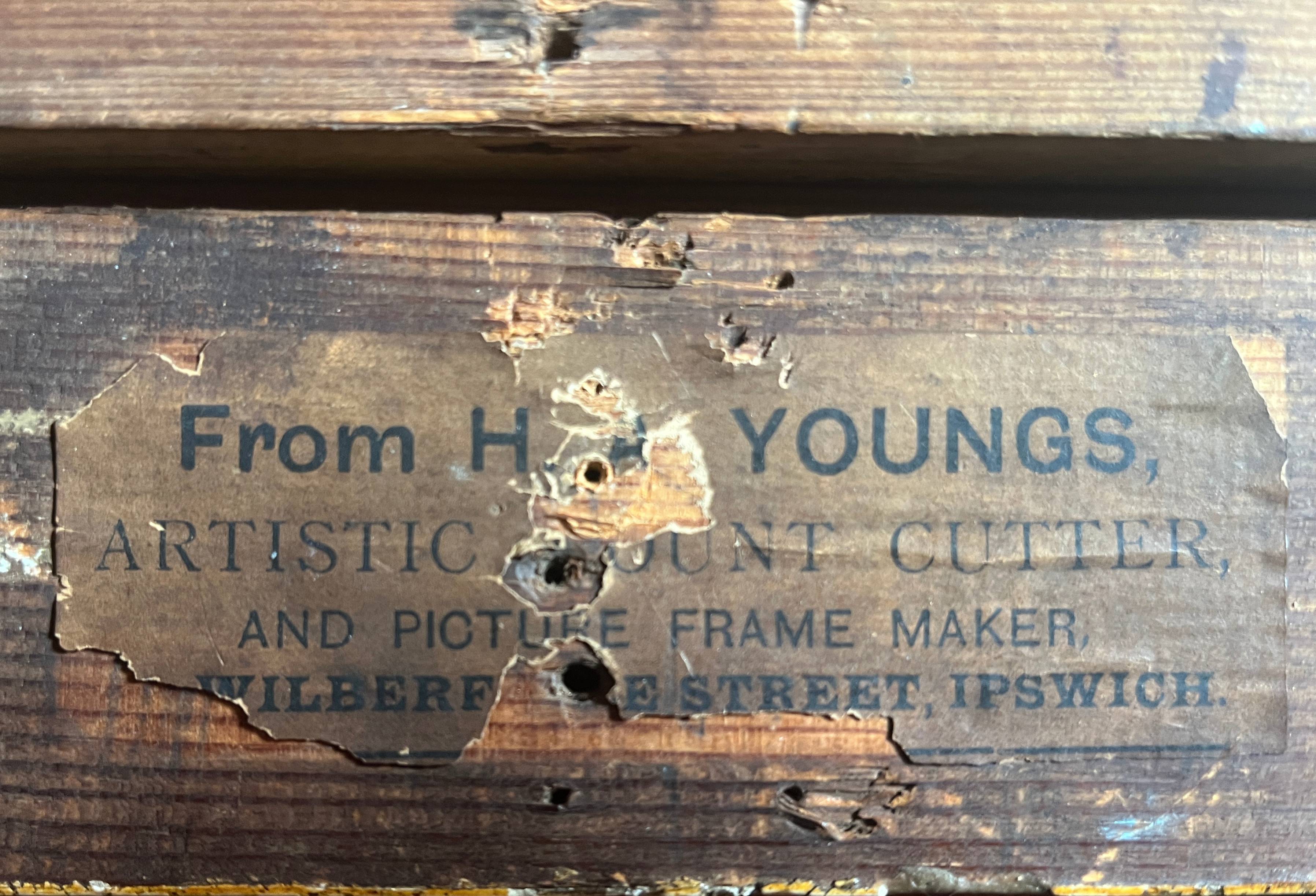 Painting hsp james emery (1819-1899) countryside england fudbury cornard