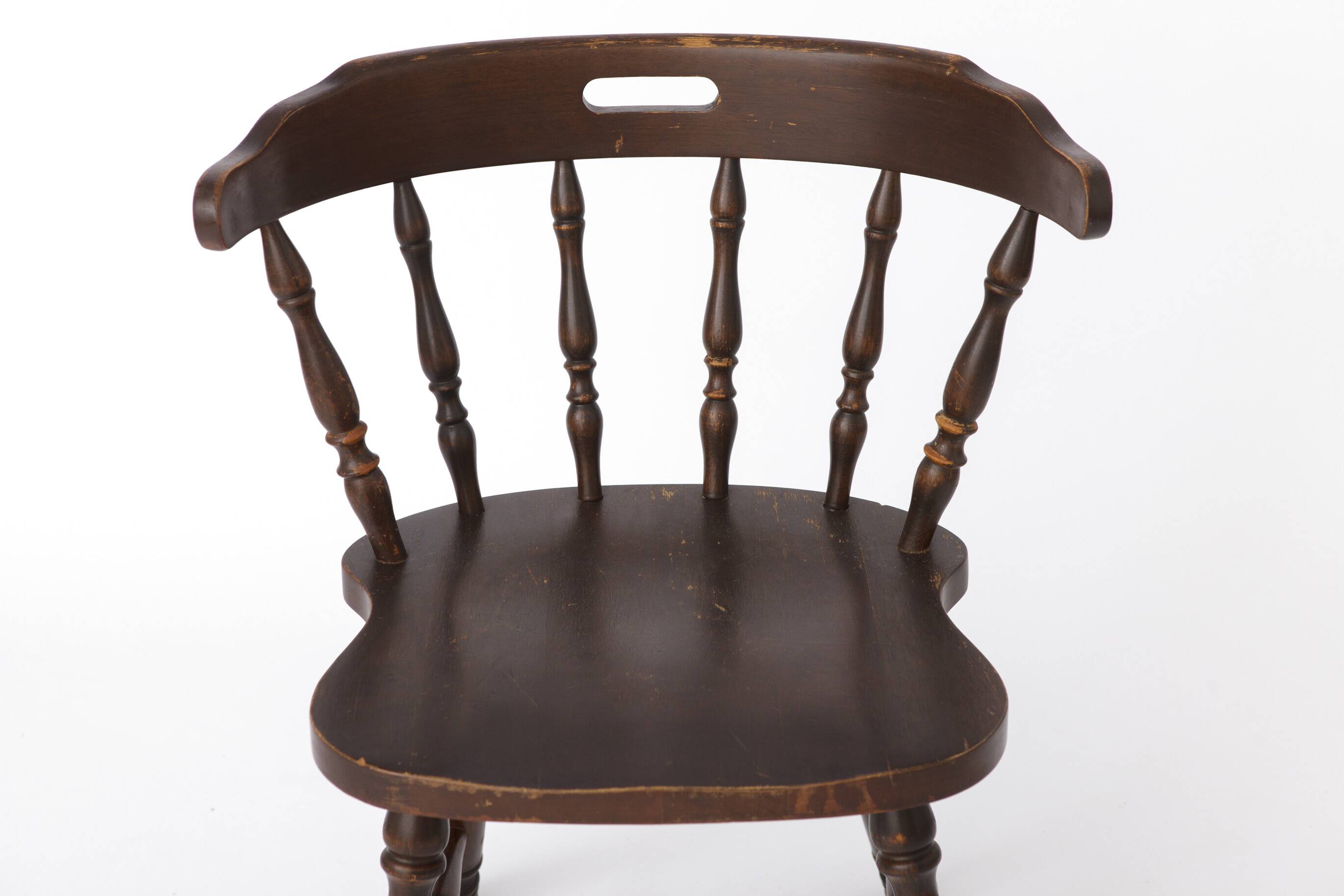 Vintage Western Style Wooden Chair, 1950s–1960s German Rustic Beechwood