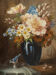 Bouquet of Flowers , Oil on Plates , 55 x 66 cm