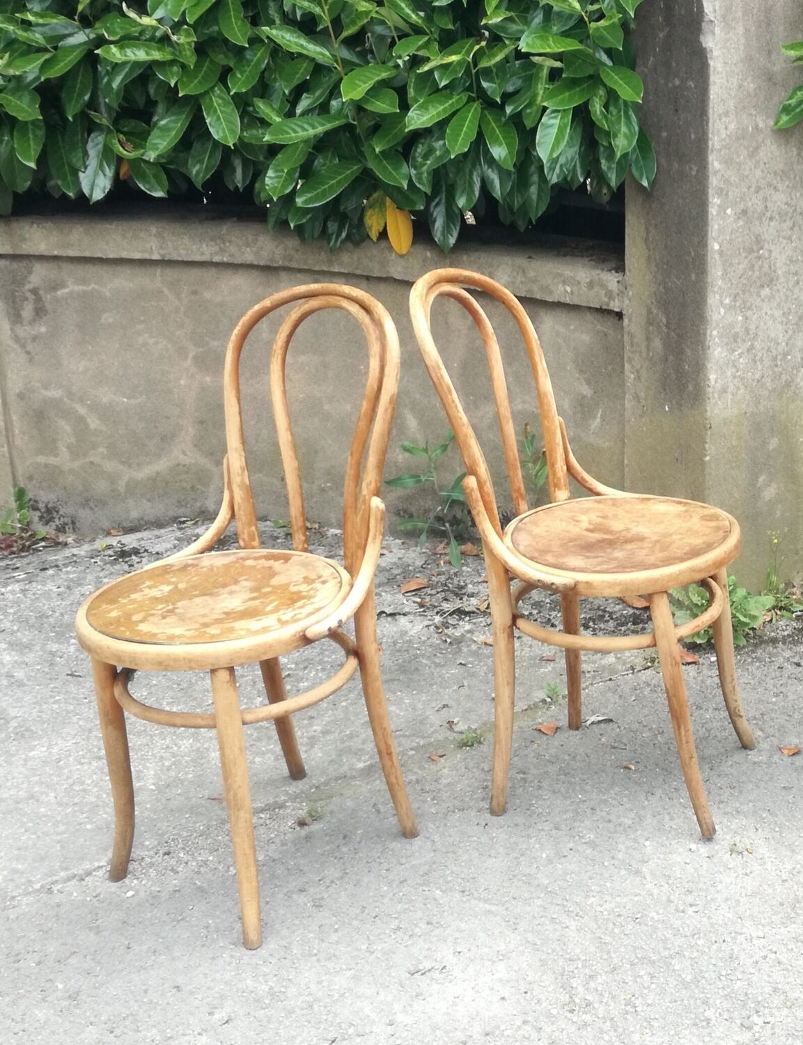 Stripped fischel bistro chairs, set of 2