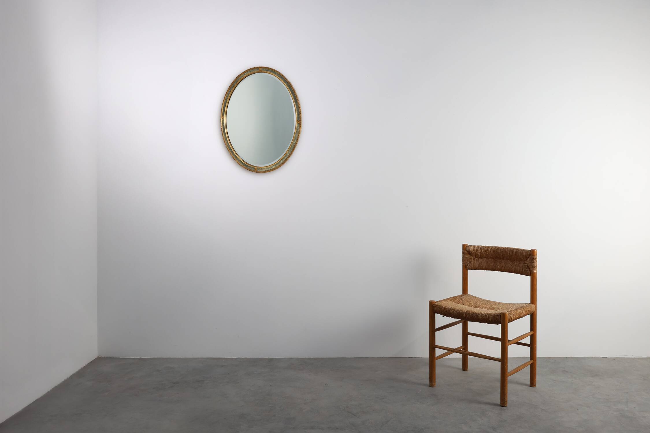 Oval Giltwood Mirror by Pieterman, The Netherlands 1960s