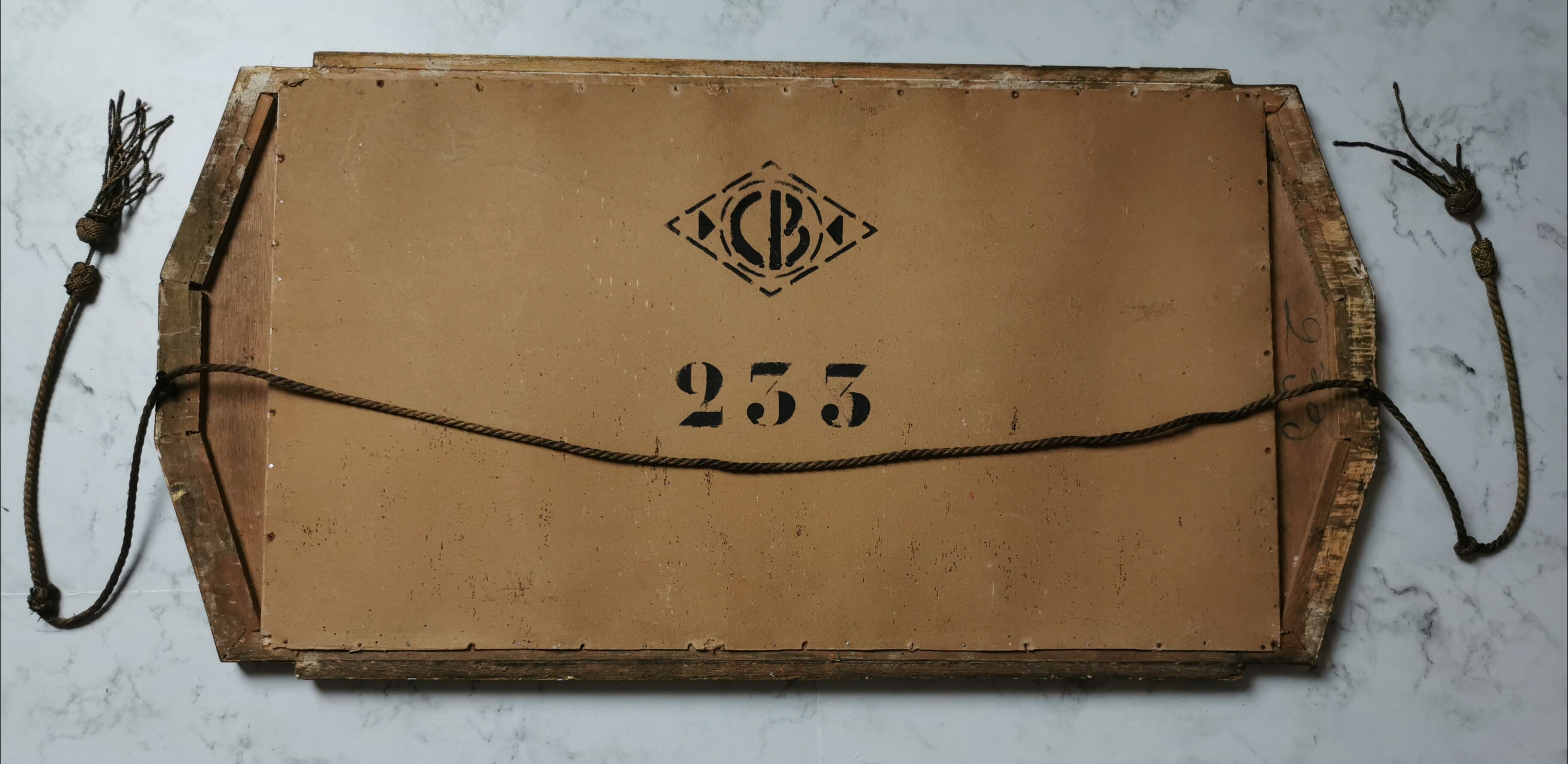 Large Art Deco mirror gilded wood  77x40cm