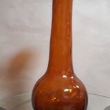 Glass vase brown caramel color