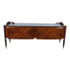 1960s sideboard in mahogany, glass and brass
