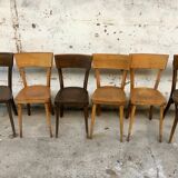 Series of 20 old bistro vintage chairs