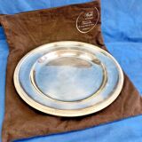 Round semi-hollow plate silver-plated Gallia Christofle Malmaison Empire