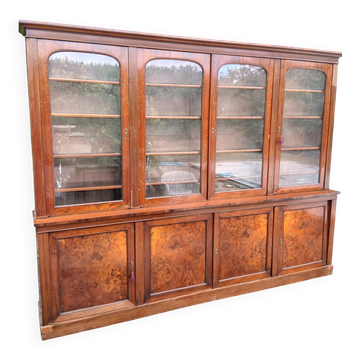 Large walnut shop library from the late 19th century.