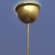 Suspension vintage Massive en métal doré et verre texturé -