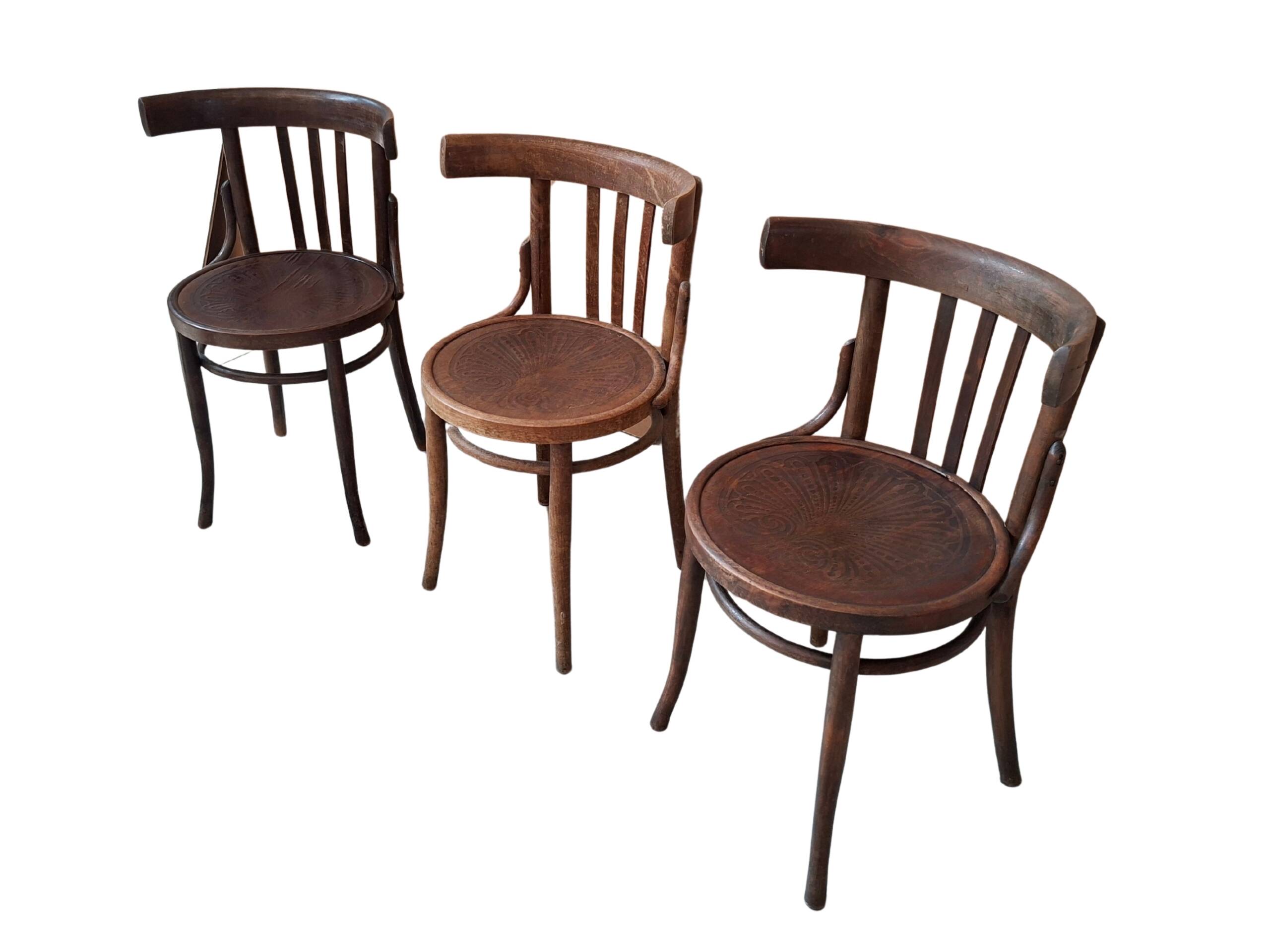 Set di 3 Iconiche Sedie Stile Thonet