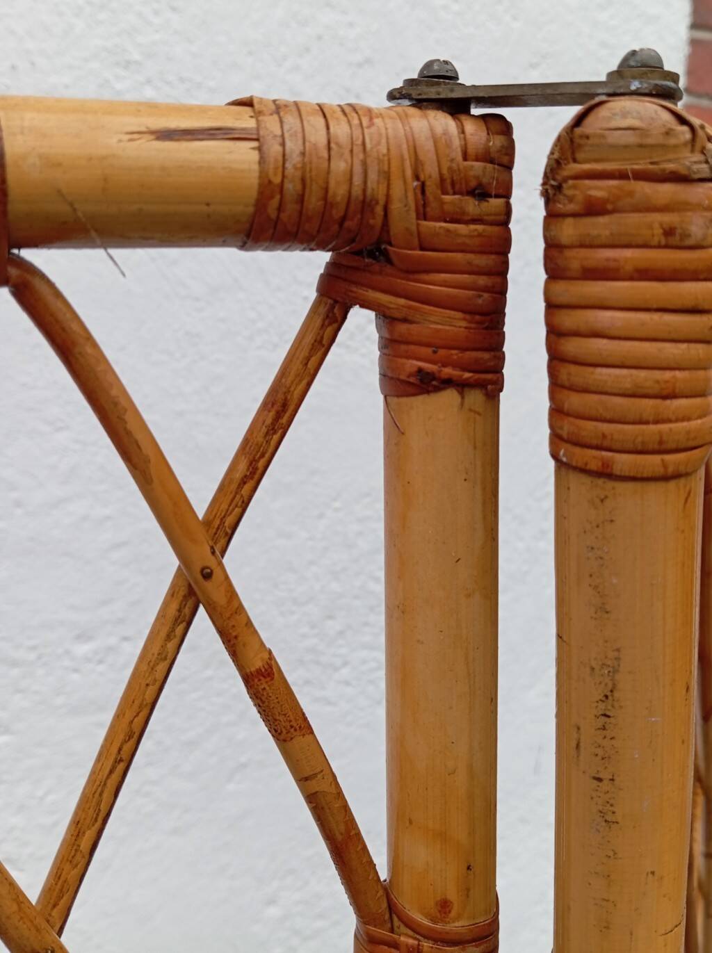 1960s lattice rattan screen