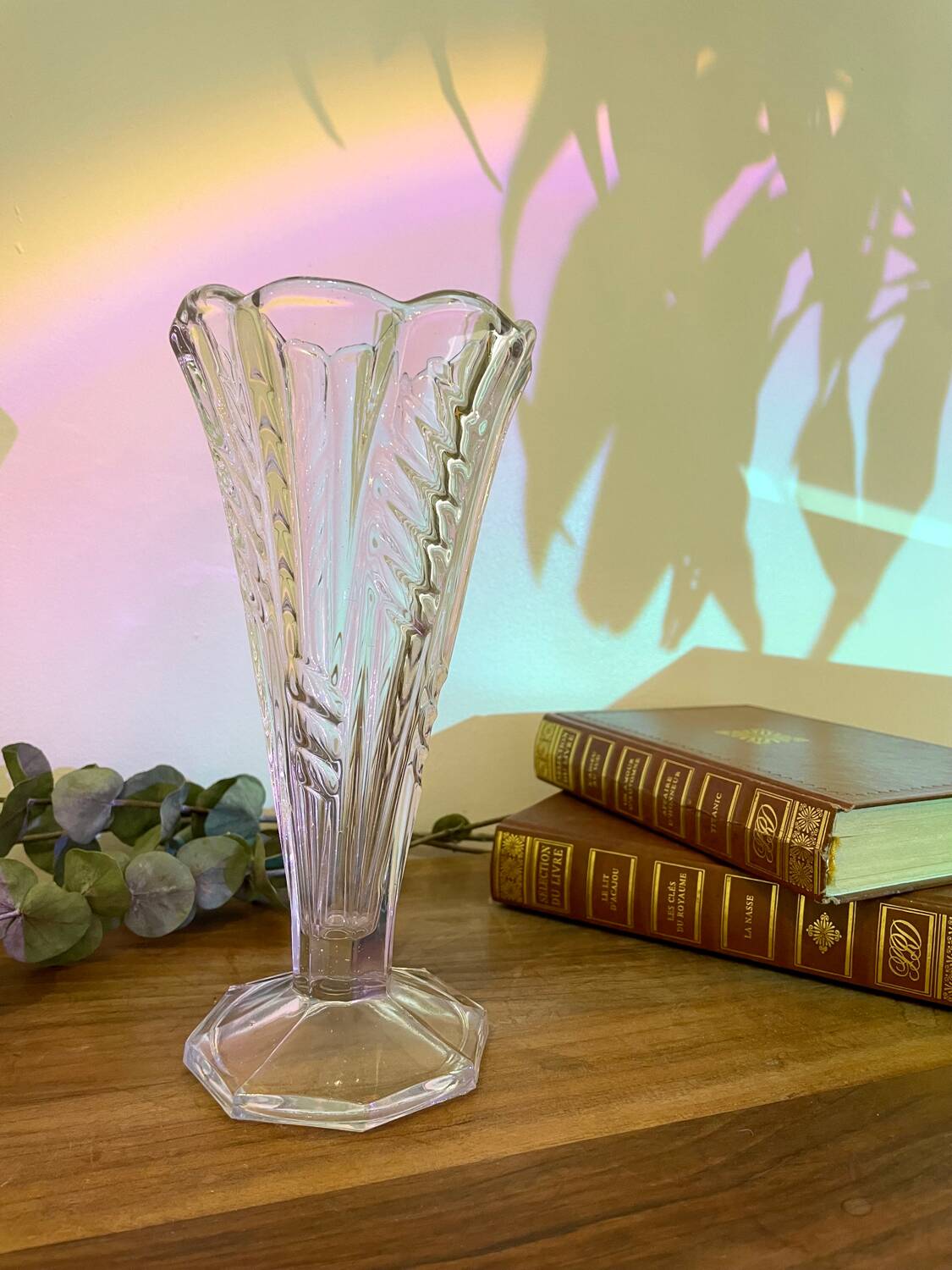 Glass tulip vase
