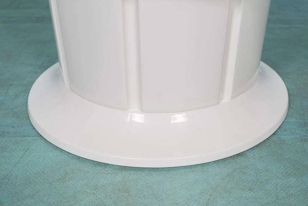 Space-age shell chair with storage, Ikea Popptorp chair.