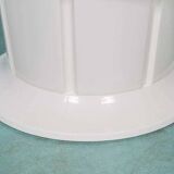 Space-age shell chair with storage, Ikea Popptorp chair.