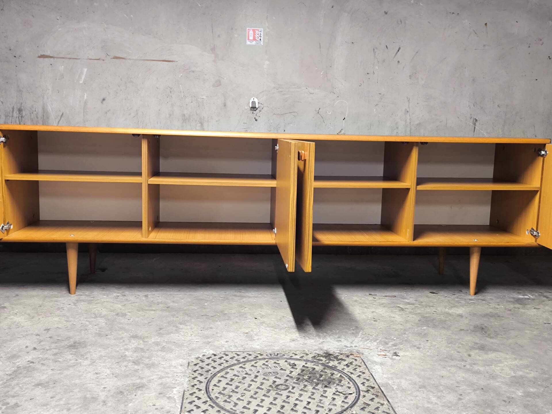 Vintage Scandinavian teak sideboards from the 1970s.