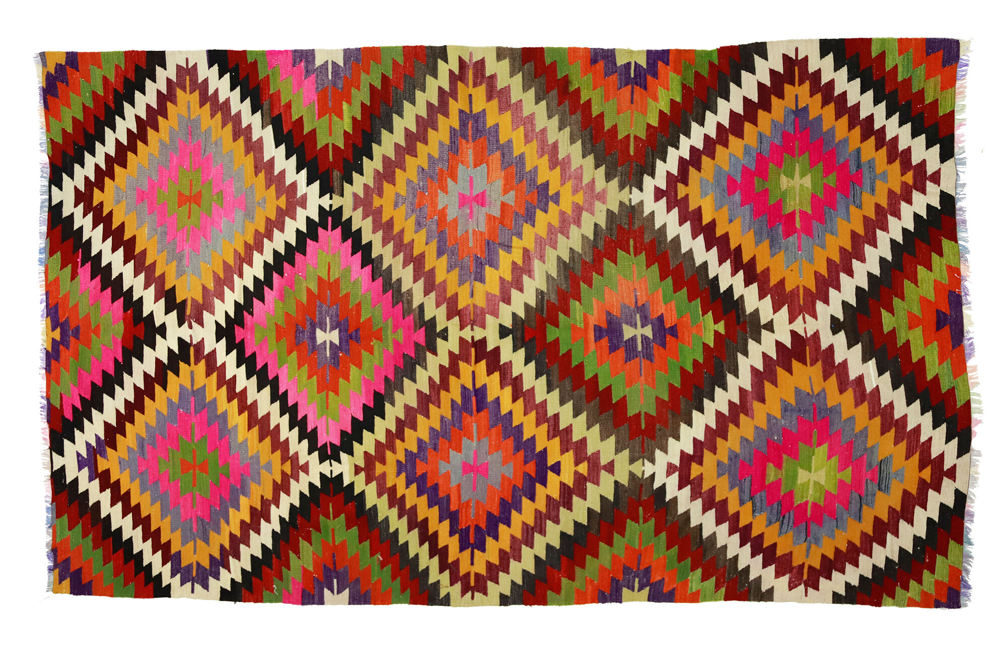 Anatolian handmade kilim rug 264 cm x 172 cm