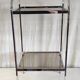 Side table in chrome metal and smoked glass - 70s/80s