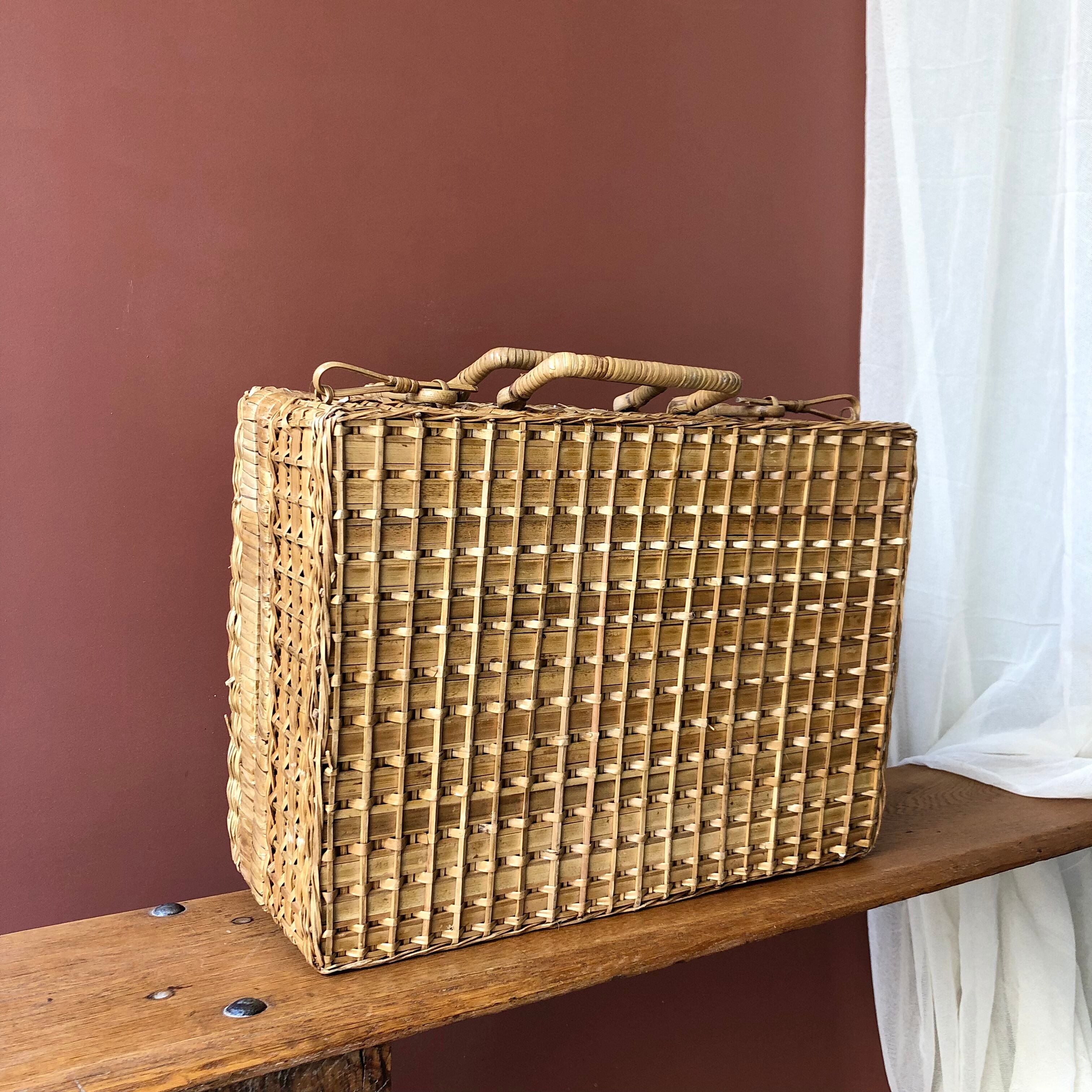 Wicker suitcase