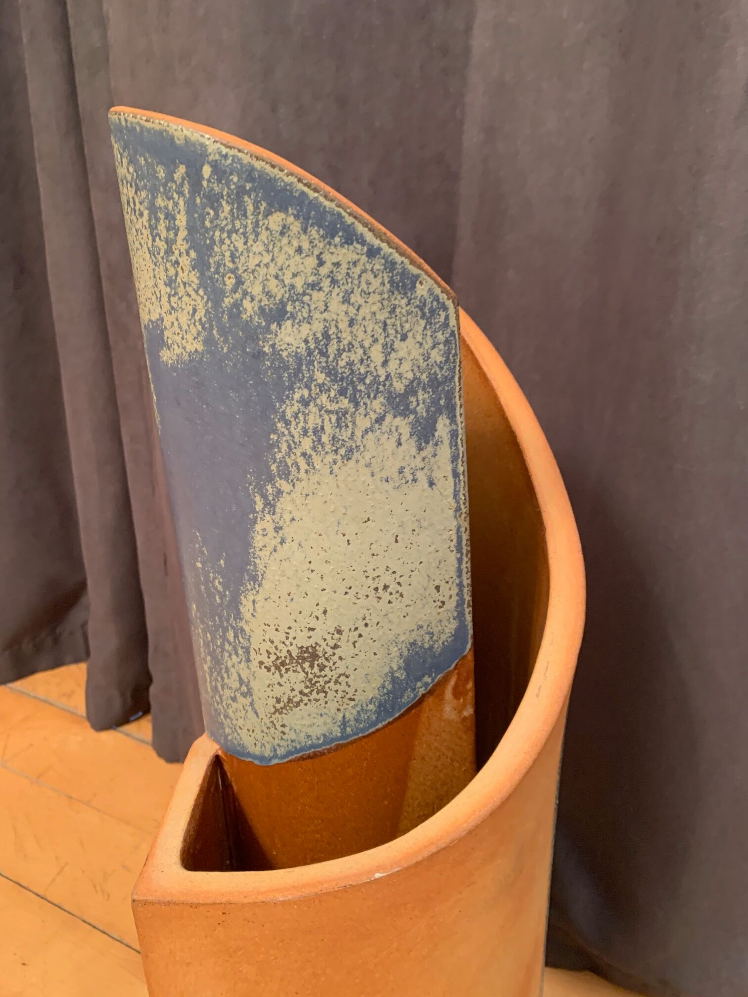 Large , ceramic , floor vase .