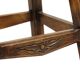 Characterful Solid Wood Vintage Stool Sculpted